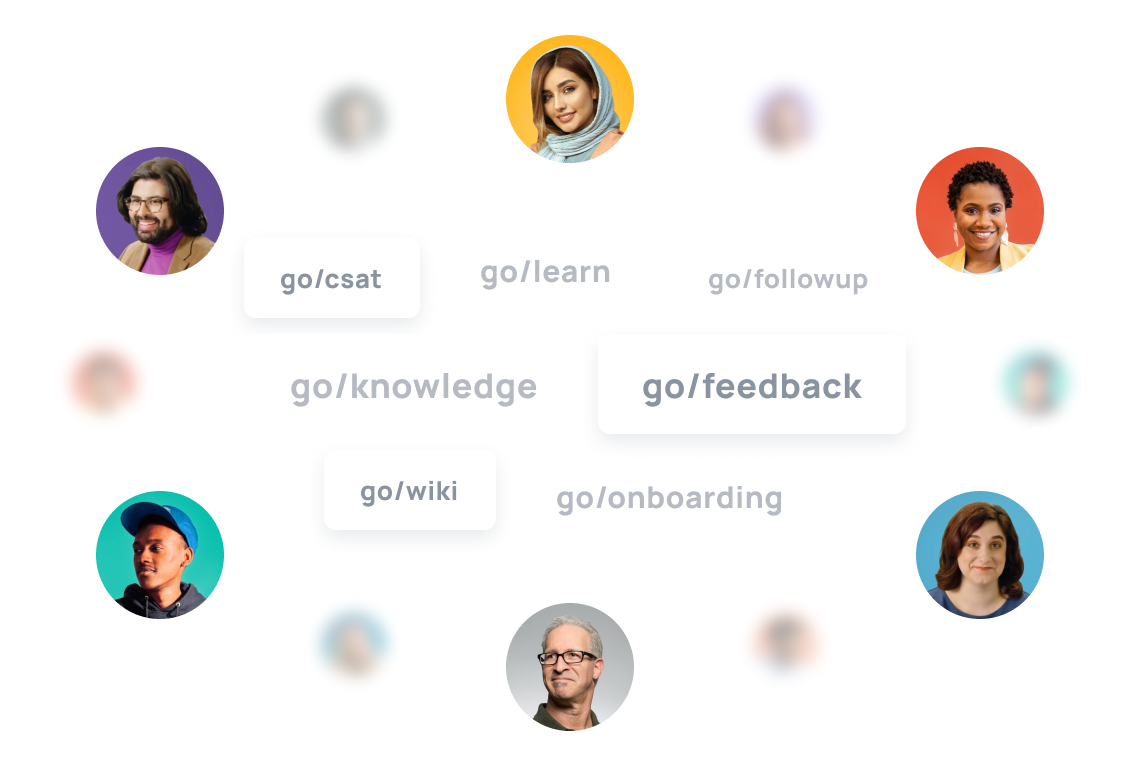 Six profile pictures sharing insights through multiple Go Links®